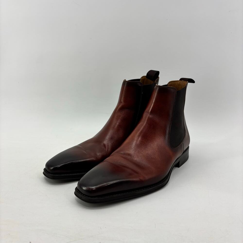 Magnanni Mens Size 8 Chelsea Boots Brown Pull On Business Casual